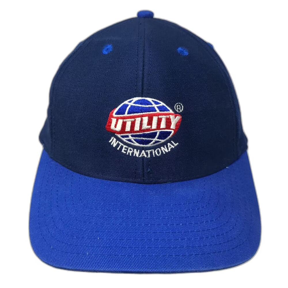 Collegiate Utility International Globe Blue Baseball Cap One Size Strapback Hat